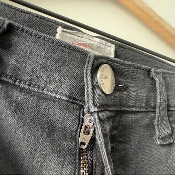 Current/Elliott The Stiletto Jeans in Jet Black Destroy Skinny Distressed crop - Picture 10 of 14